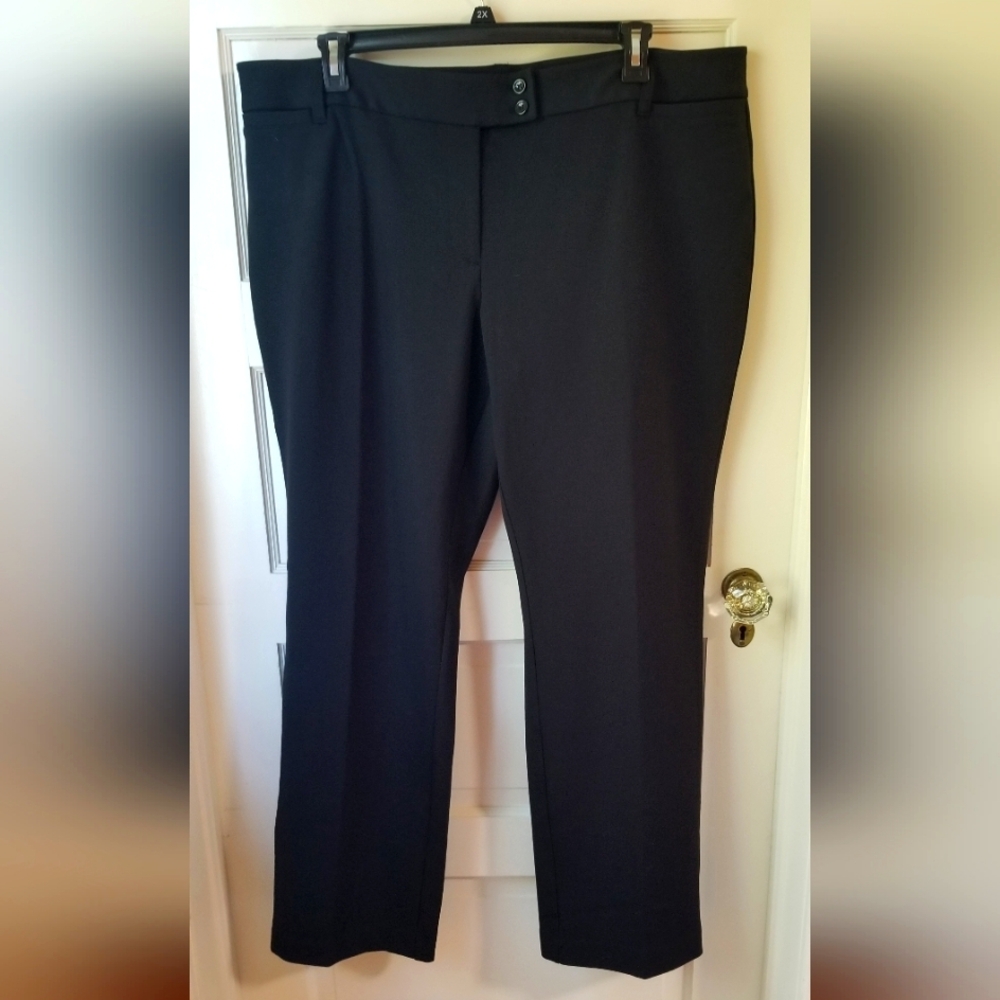 Lands' End NWOT Navy Stretch Straight Leg Business Pants, Size 20W